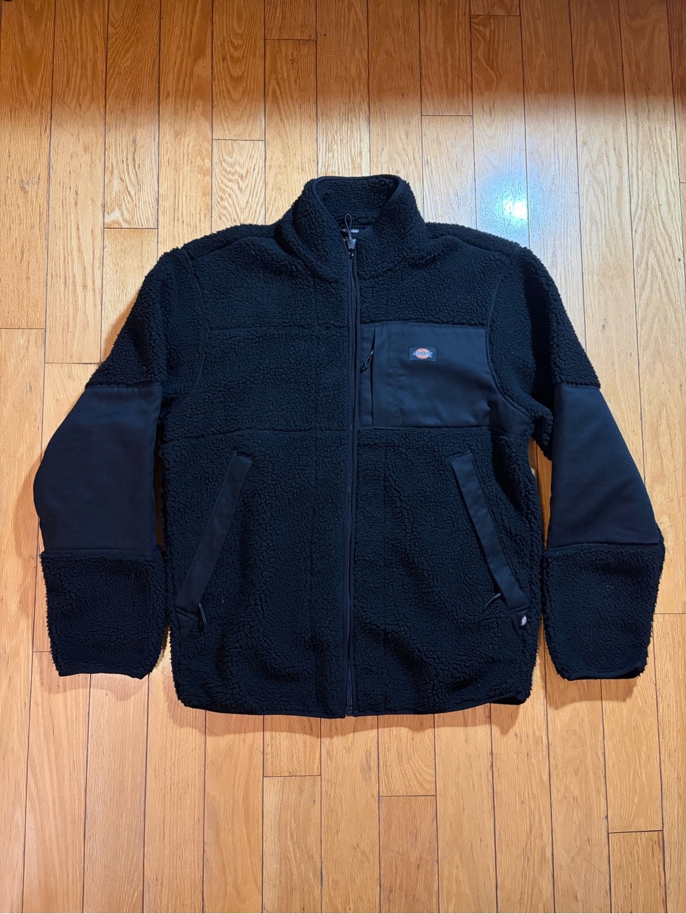 Dickies Black Sherpa Fleece Zip-Up Jacket